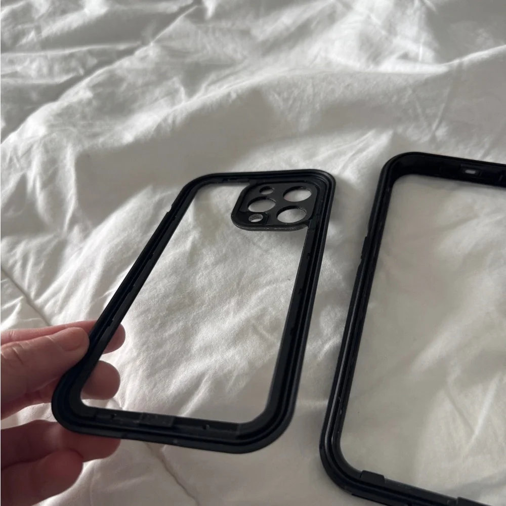 Rugged Two-Piece Clear iPhone Case - Black Protective Border Heavy Duty